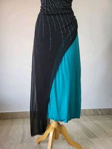 💝💖Elegant Asymmetric Colorblock Maxi Dress