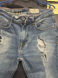 Damaged Blue Being Human Jeans