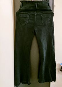 Black Jeans with fringed hem