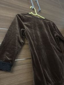 Intermix Velvet Lace Trim Top