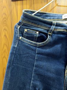 Navy Blue Denim Jeans Women