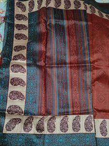 Elegant Printed Silk  Saree