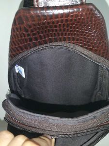 Stylish Leather Brown Sling Bag - UNISEX