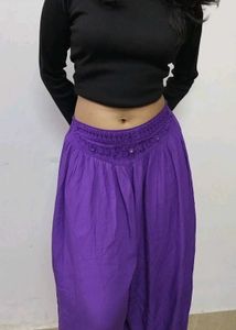 Purple Ethnic Palazzos