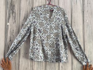 Floral Print Long Sleeve Blouse
