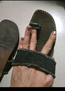 Used Denim Heels