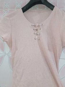 Beautiful Peach Fitted Top