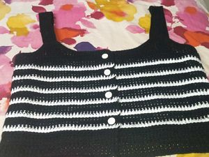 Striped Knit Crop Top