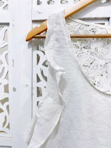 Zara Lace Back Ruffle Tank Top D