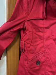 Red Trench Coat for christmas and winter