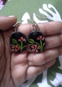 Floral Painted Earrings
