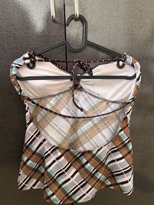 Retro Plaid Halter Top