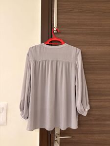 Grey Button loose Top