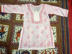 Light Pink Chikankari Cotton Suit Soft Set Elegant