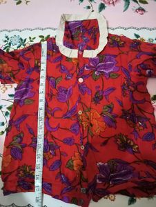 Vintage Floral Short Sleeve Top For Women
