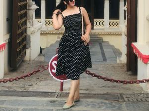 Polka dotted retro one piece