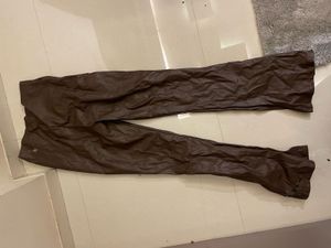 Brown Faux Leather Pants