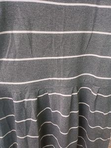 Grey Striped Dress