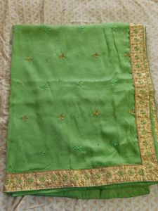 Green Colour Party Wear Saree