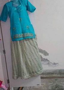 Sky Blue Rajputi Poshak/rajasthani Dress