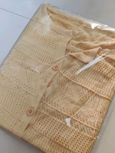 Vintage Yellow Knit Cardigan