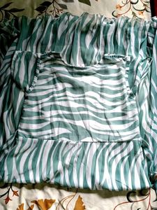 Green Zebra Print Dress