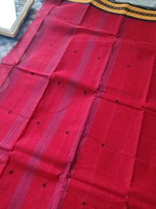 Deep Maroon Cotton Saree