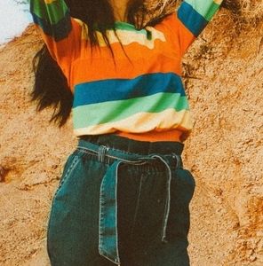 Multicolored Full sleeves Women Top