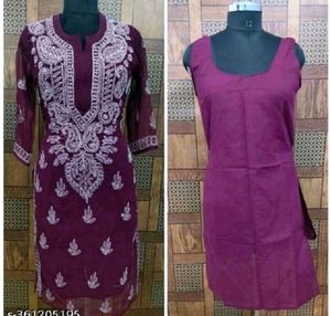 Kurti With Inner And Lenskart Glass