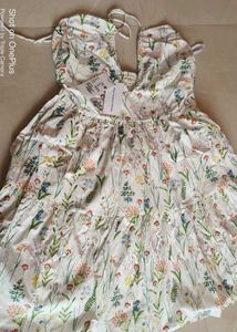 Floral Halter Mini Dress m size