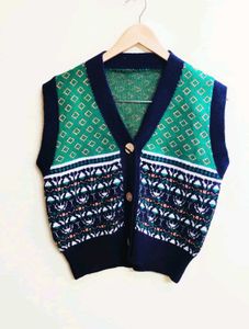 Patterned Knit Vest size-40