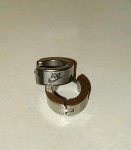 Silver Hinged Hoop Earrings