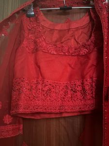 Heavy Lehenga Ditched Blue And Duppata