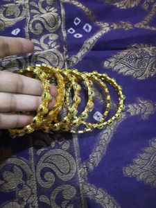 Gold-toned Bangle Set