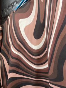 Brown Swirl Bodycon Dress