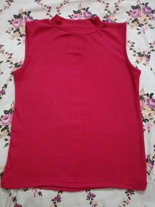 Pink Sleeveless Top