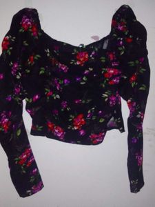 Floral Puff Sleeve Top