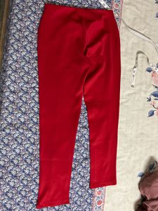 Red Slim Fit Pants