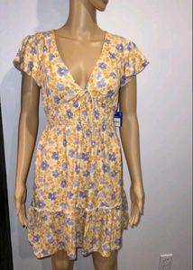 YELLOW FLORAL DRESS