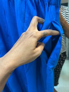 Unused Blue And Black Beautiful Knee Length Dress