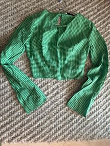 Checkered Blouse / Crop Top