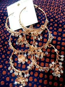 Boho Crystal Hoop Earrings