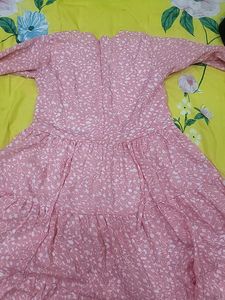 Girls Pink Tiered Dress