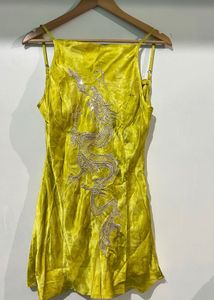 Yellow Dragon Slip Dress(Brand new )