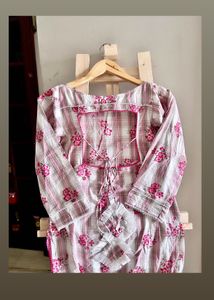 Brand New Beautiful Cotton Kurti With Back Design