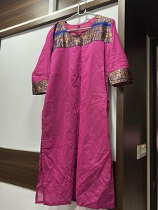 Elegant Pink Kurta dupatta leggings set