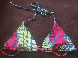 Fun Polka Dot Bikini Top👙💚💙