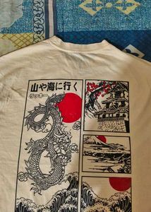 Oversized Dragon Graphic Tee