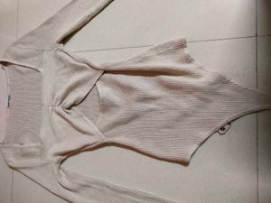 Ribbed Knit Cutout Mini Dress