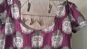 Vibrant White And Lavender Color Salwar Set